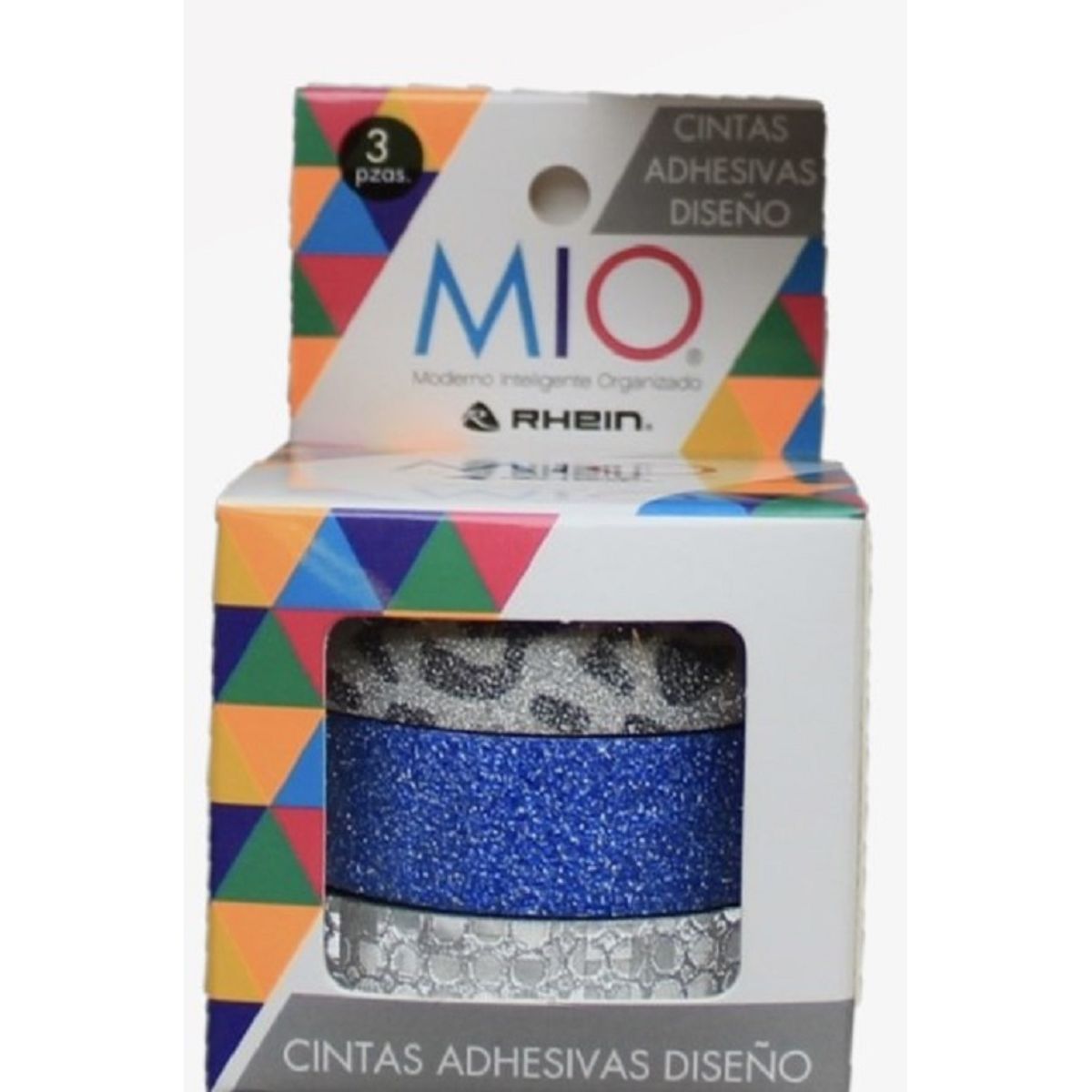 RHEIN - Set 3 washi tape azul fluor