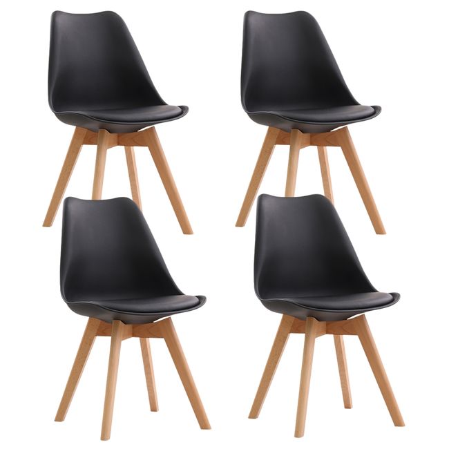 GENERICO - Pack 4 Sillas Negras Tulip