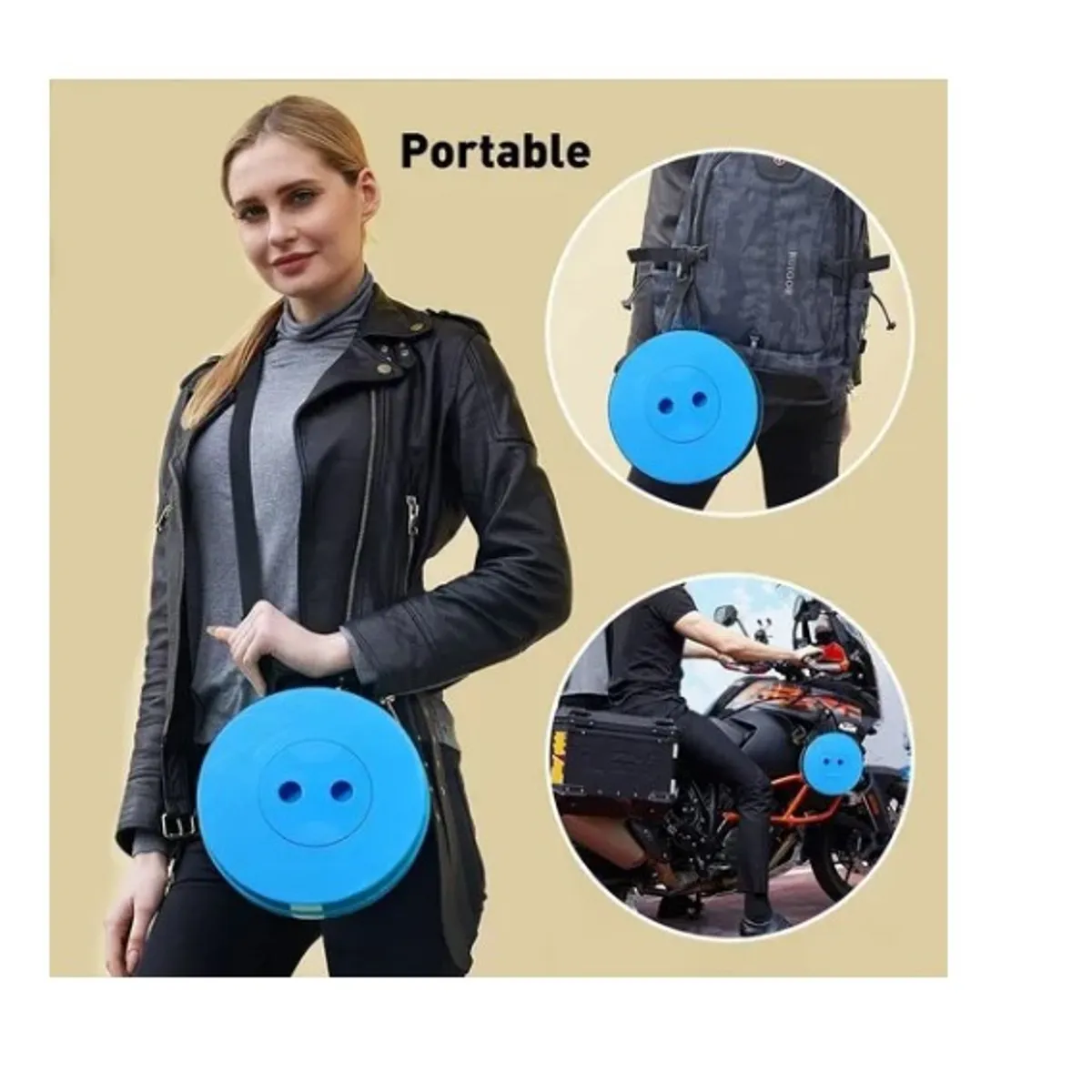 OFERTABKN - Taburete Plegable Portátil De Plástico Retráctil Silla