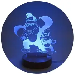 3DILUTION - Lámpara 3D Donkey Kong Base Madera
