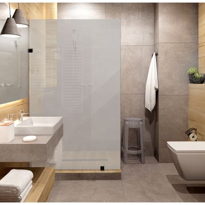 Imagen 2 del producto Shower Door vidrio templado con empavonado 100x190 cm Herraje negro