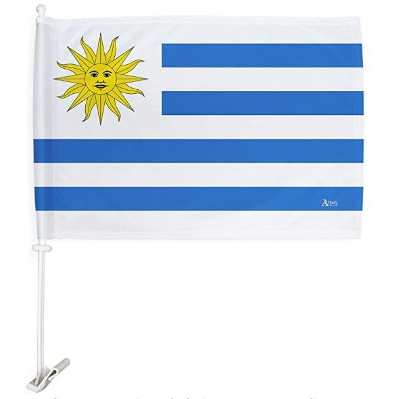 GENERICO - Bandera De Uruguay De 45cm X 30cm Con Soporte Plástico