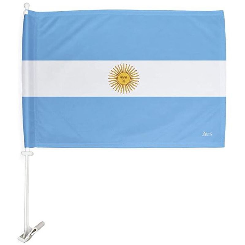 GENERICO - Bandera De Argentina De 45cm X 30cm Con Soporte Plástico