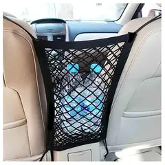 GENERICO - Malla Organizador Auto Respaldo Asiento Portavaso Seguridad