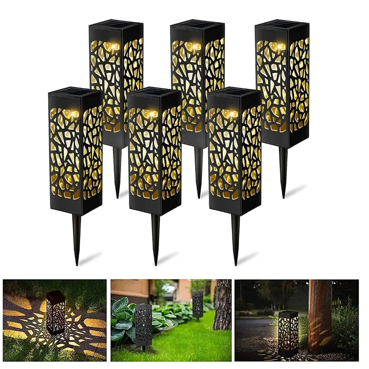 GENERICO - 6 ESTACAS SOLARES EN DISEÑO PROYECTOR