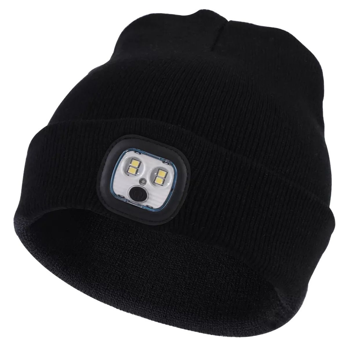 GENERICO - Gorro con Linterna Led 3 Modos recargable1200mAh Color Negro