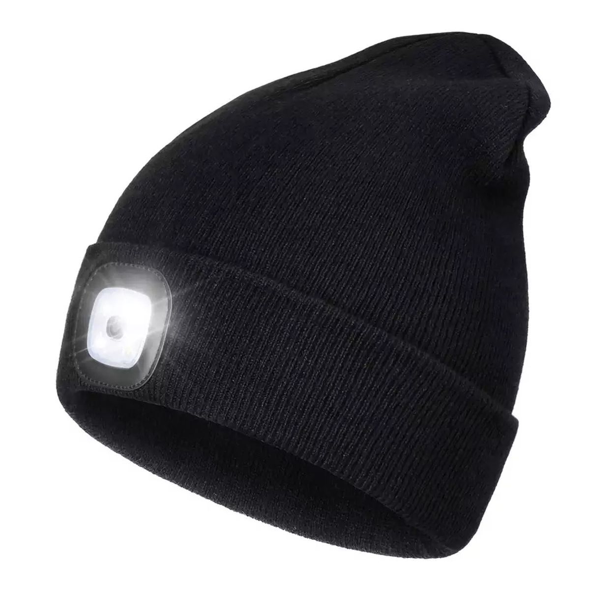 GENERICO - Gorro con Linterna Led 3 Modos recargable1200mAh Color Negro