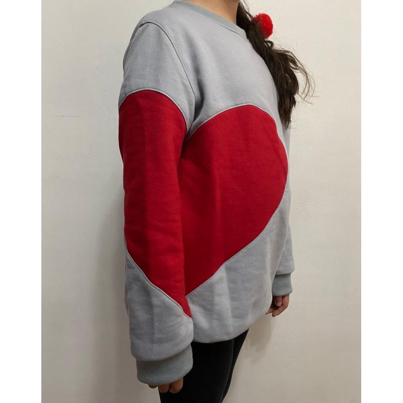 LIBRA - Polerón niña corazón gris marca Libra