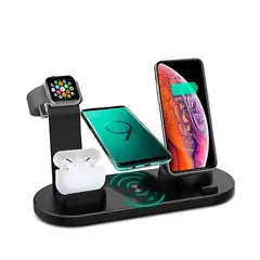 GENERICO - Cargador Inalambrico 4 en 1 Para iPhone, AirPods y Apple Watch