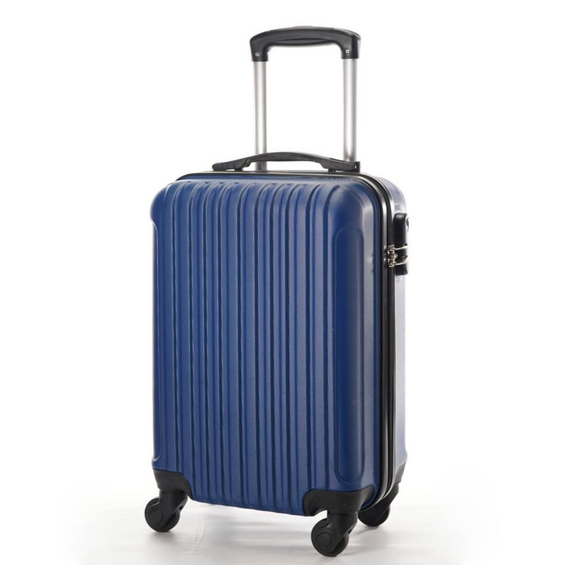 GENERICO - Maleta de Viaje con Lineas Capacidad 10 Kilos 360°  Azul Rey