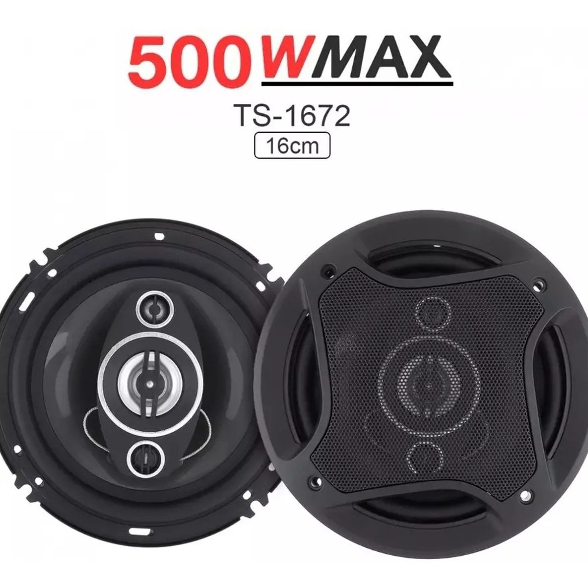 GENERICO - Parlante 6 Pulgadas 16 Cm Redondo Coaxial 500wmax 2 Vias