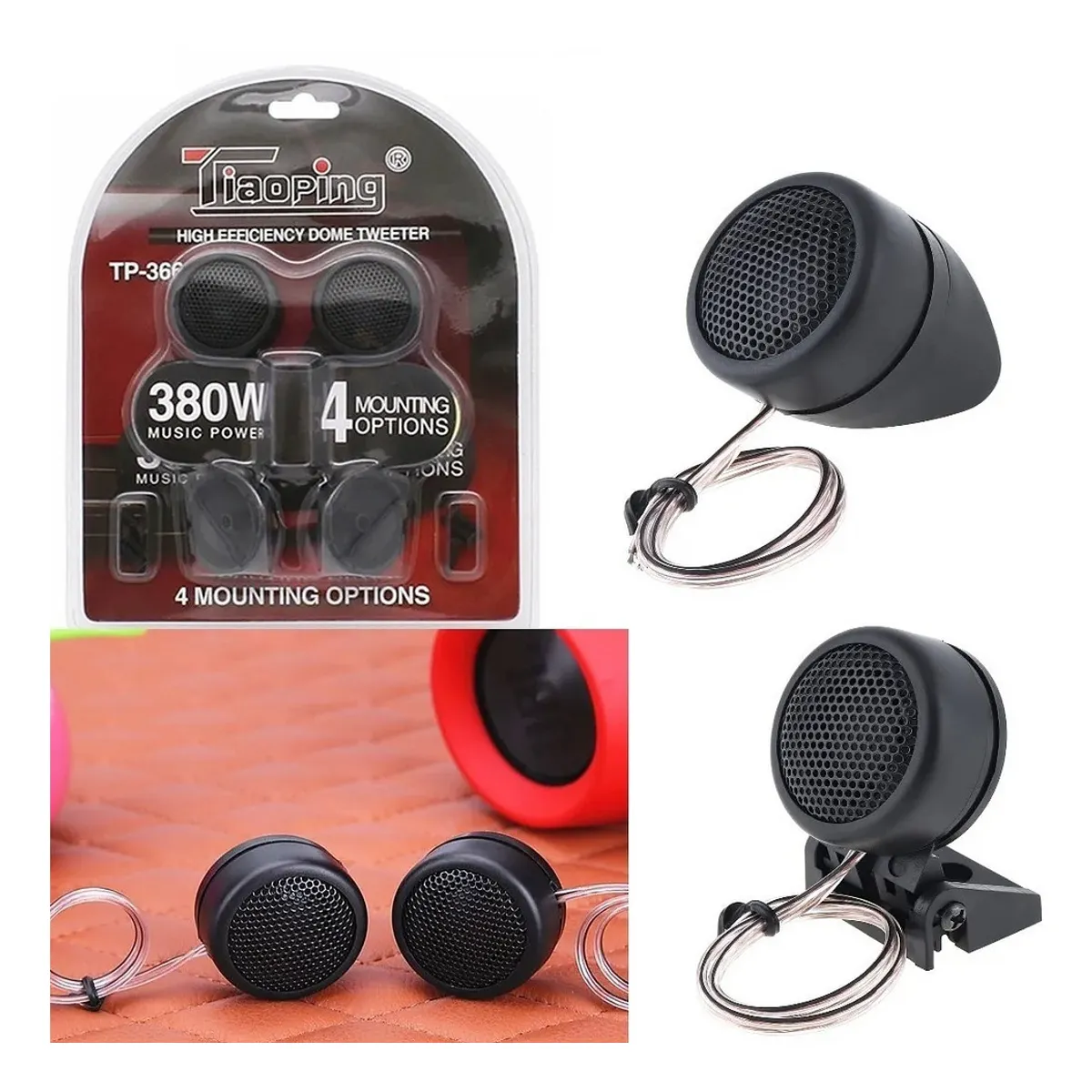 GENERICO - Tweeter X2 Parlante Optimizador Sonido 380w Tp-366