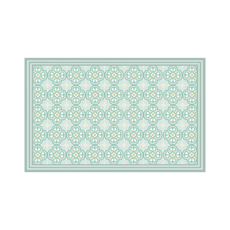 DAVANTI - Alfombra Decorativa Living Terraza Flor Arabe Turquesa 140X220Cm