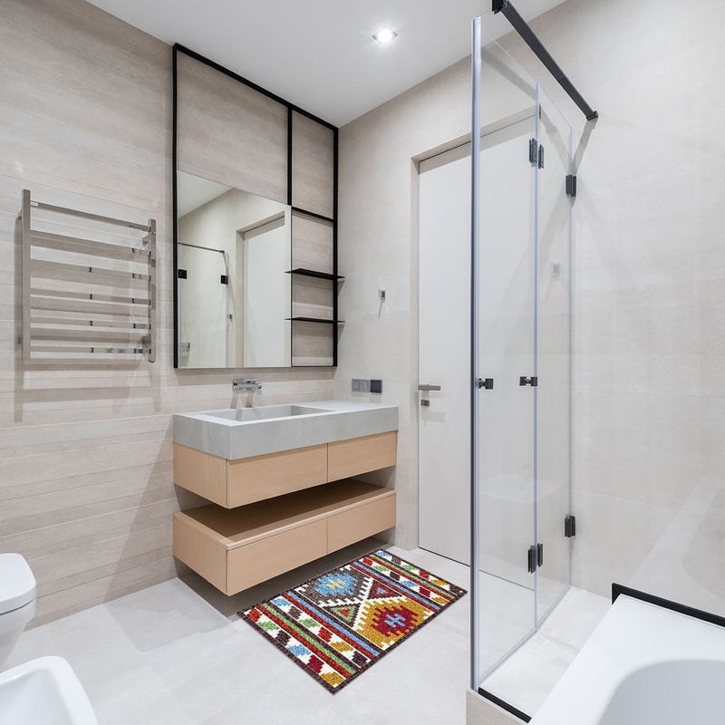 DAVANTI - Alfombra Decorativa Baño Cocina Kilim 50X70Cm