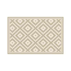 DAVANTI - Alfombra Decorativa Cocina Dormitorio Rombos Arena 70X100Cm