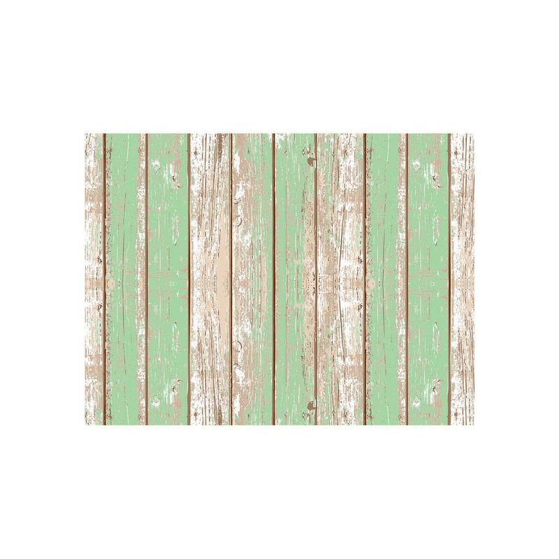DAVANTI - Alfombra Decorativa Dormitorio Madera Vintage Verde 140X160Cm