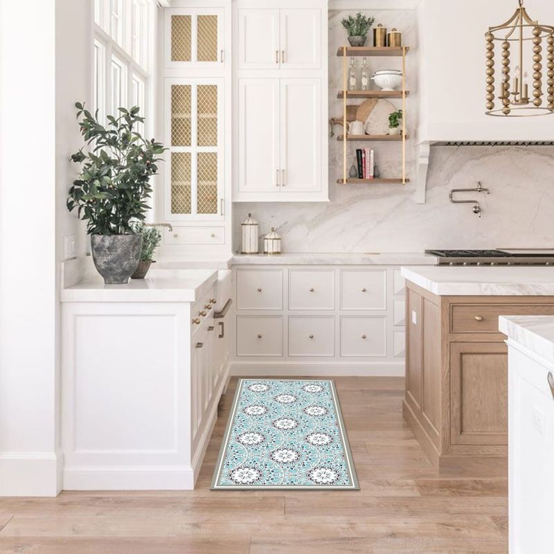 DAVANTI - Alfombra Decorativa Cocina Dormitorio Mandala Tradicional 70X140Cm