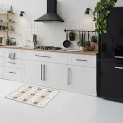 DAVANTI - Alfombra Decorativa Baño Cocina Baldosa Amarilla 50X70Cm