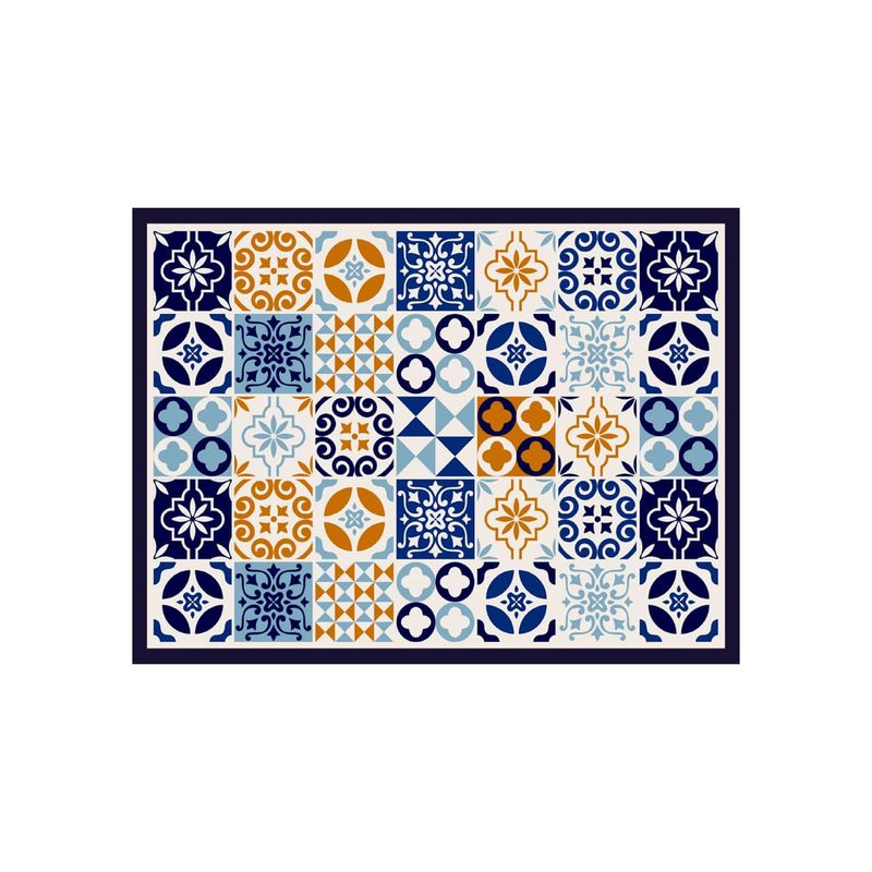 DAVANTI - Alfombra Decorativa Baño Cocina Baldosa Mediterranea 50X70Cm