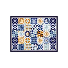 DAVANTI - Alfombra Decorativa Baño Cocina Baldosa Mediterranea 50X70Cm