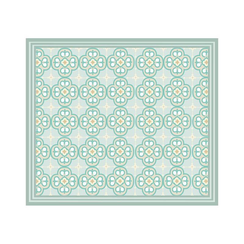 DAVANTI - Alfombra Decorativa Dormitorio Flor Arabe Turquesa 140X160Cm