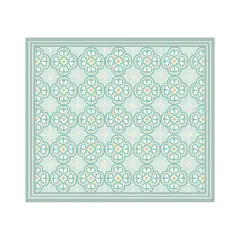 DAVANTI - Alfombra Decorativa Dormitorio Flor Arabe Turquesa 140X160Cm