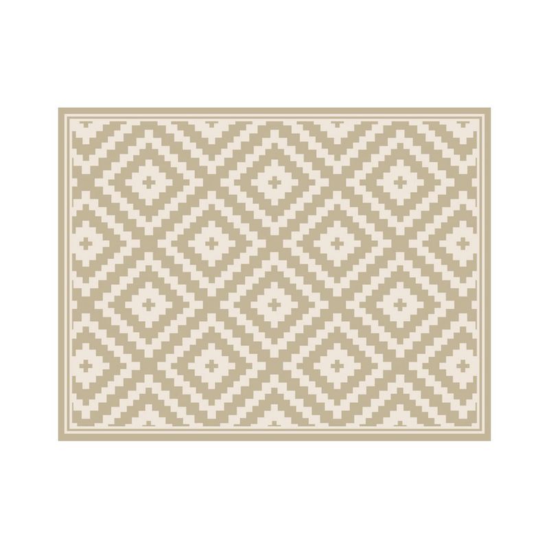 DAVANTI - Alfombra Decorativa Living y Terraza Rombo Arena 140X180Cm
