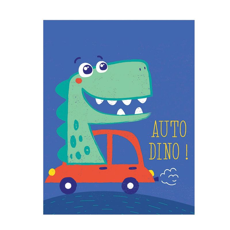DAVANTI - Alfombra Decorativa Infantil Auto Dino 110X140Cm