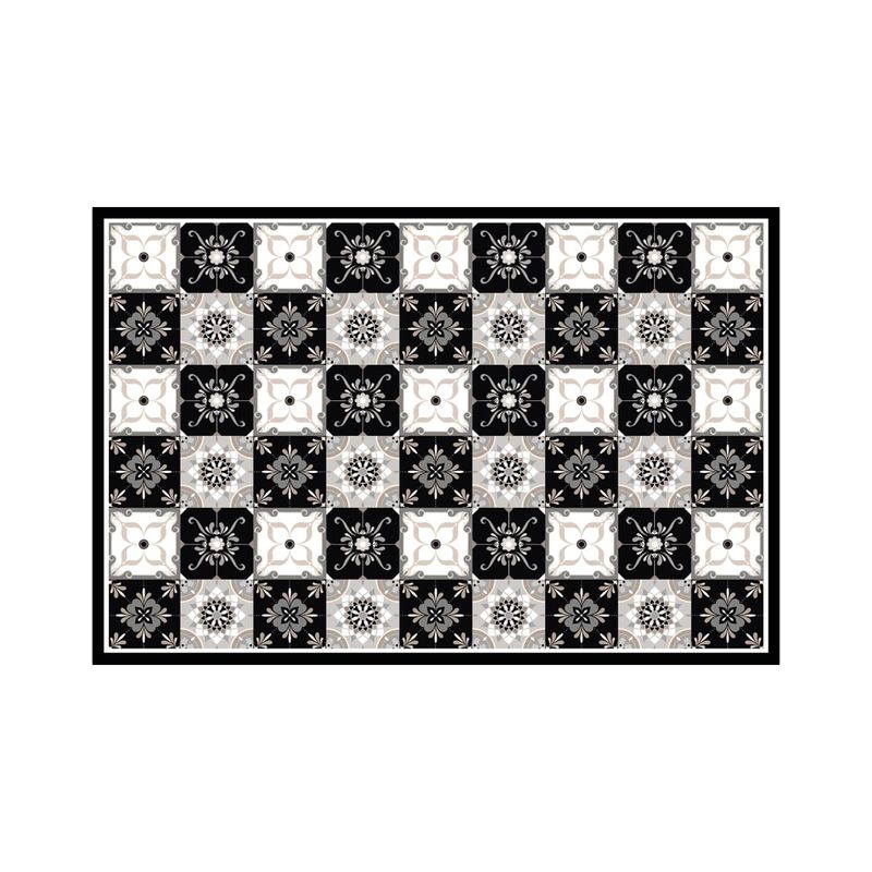 DAVANTI - Alfombra Decorativa Cocina Baldosa Clasica Gris 70X100Cm