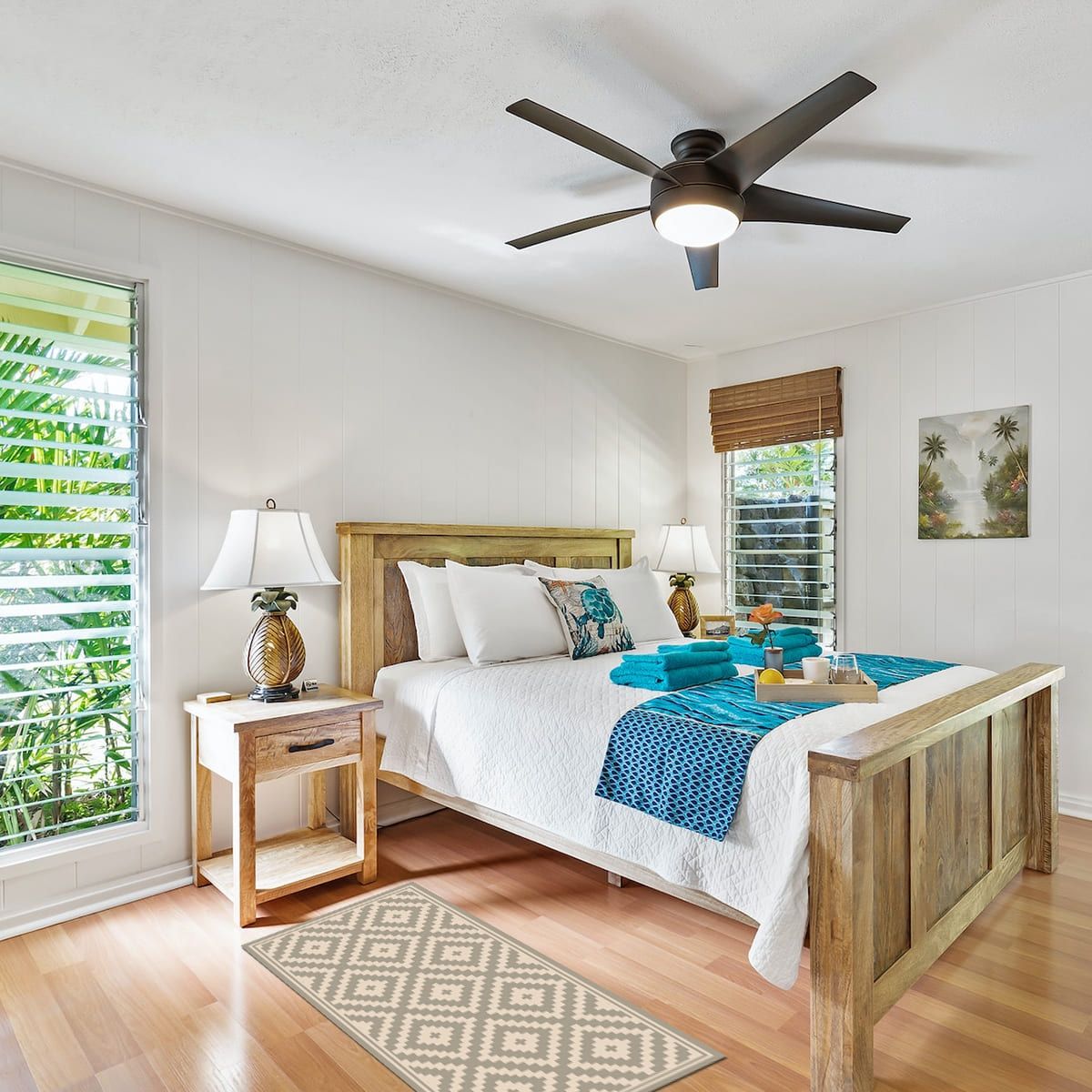 DAVANTI - Alfombra Decorativa Dormitorio Rombos Ceniza 70X140Cm