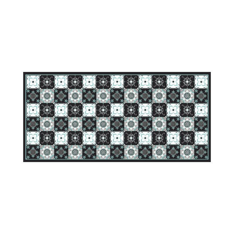 DAVANTI - Alfombra Decorativa Cocina Baldosa Clásica Azul 70X140Cm