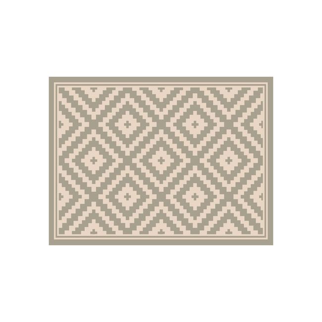 DAVANTI - Alfombra Decorativa Baño Cocina Rombos Ceniza 50X70Cm