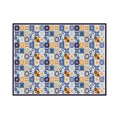 DAVANTI - Alfombra Decorativa Terraza Baldosa Mediterranea 140 X 160Cm