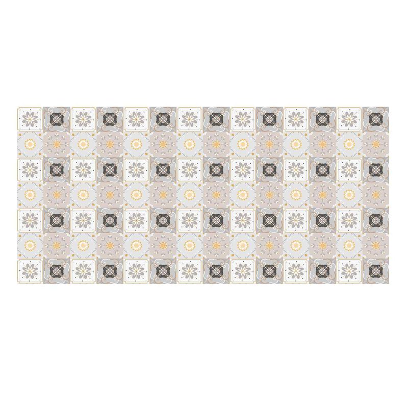 DAVANTI - Alfombra Decorativa Cocina Baldosa Clasica Amarilla 70X140Cm