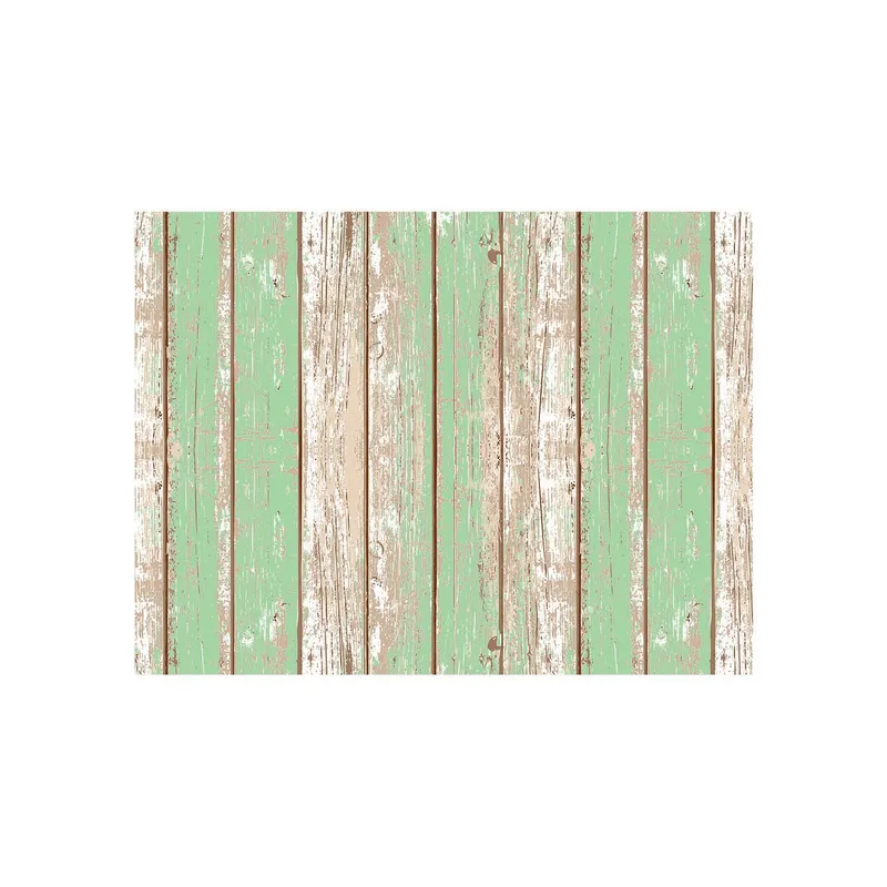 DAVANTI - Alfombra Decorativa Living Terraza Madera Vintage Verde 140X180Cm