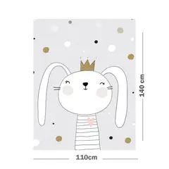DAVANTI - Alfombra Decorativa Infantil Tan Solo Coneja 110X140Cm