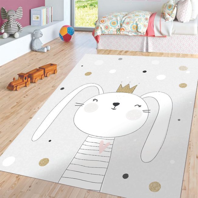 DAVANTI - Alfombra Decorativa Infantil Tan Solo Coneja 110X140Cm