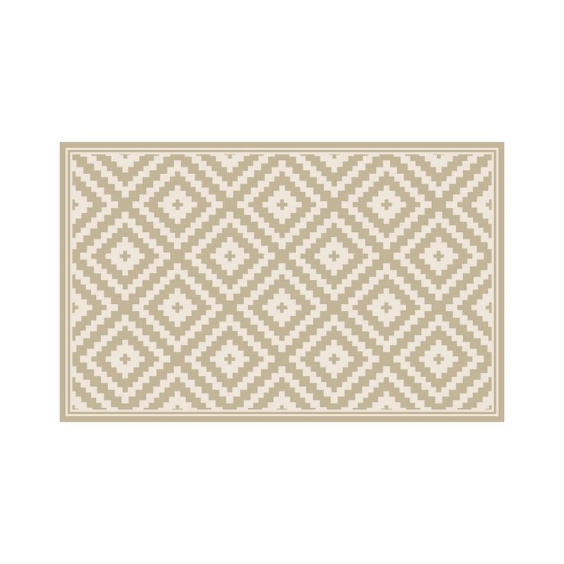 DAVANTI - Alfombra Decorativa Living y Terraza Rombos Arena 140X220Cm