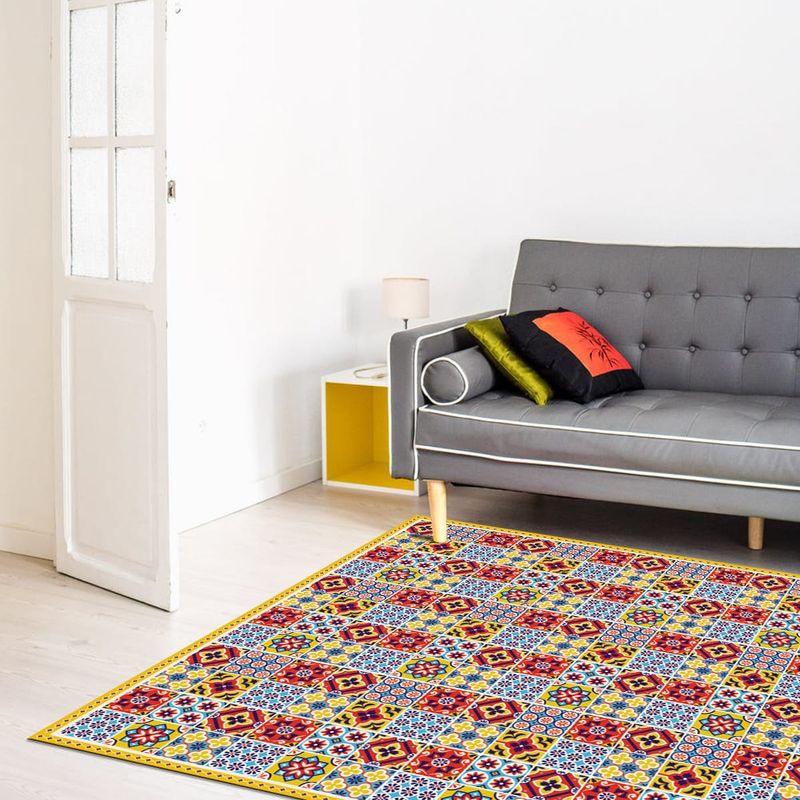 DAVANTI - Alfombra Decorativa Terraza Baldosa Portuguesa 140X180Cm
