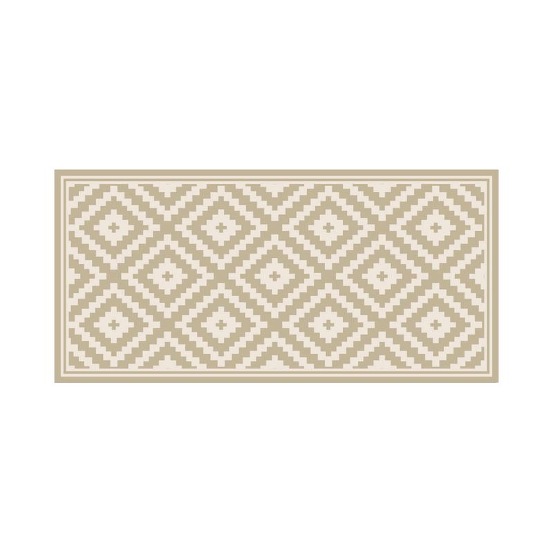 DAVANTI - Alfombra Decorativa Cocina Dormitorio Rombo Arena 70X140Cm