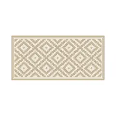 DAVANTI - Alfombra Decorativa Cocina Dormitorio Rombo Arena 70X140Cm
