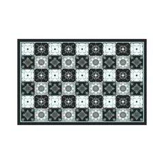 DAVANTI - Alfombra Decorativa Cocina Dormitorio Baldosa Clásica Azul 70X100Cm