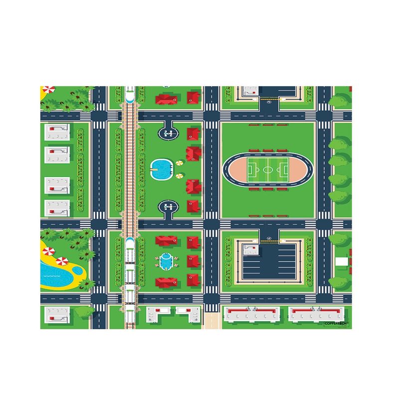 DAVANTI - Alfombra Decorativa Infantil Ciudad Davanti 140X160Cm