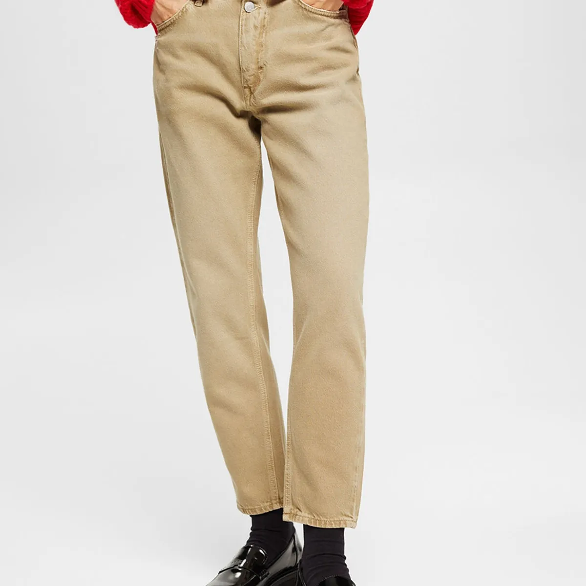 ESPRIT - Jeans Mom Fit Con 5 Bolsillos Y Detalle En Rotos Mujer Esprit ESPRIT