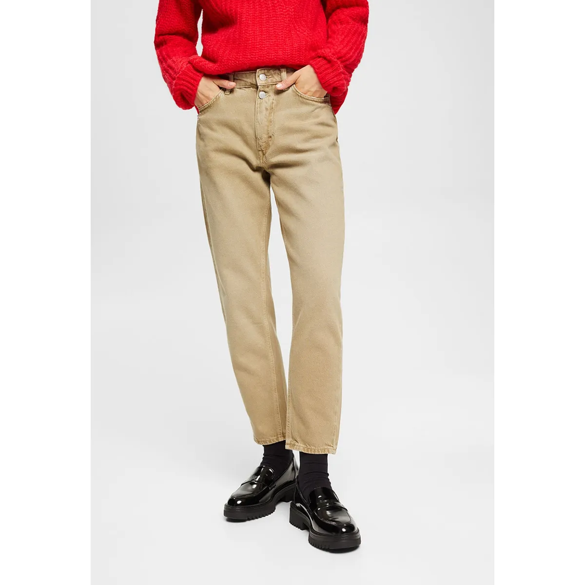 ESPRIT - Jeans Mom Fit Con 5 Bolsillos Y Detalle En Rotos Mujer Esprit ESPRIT