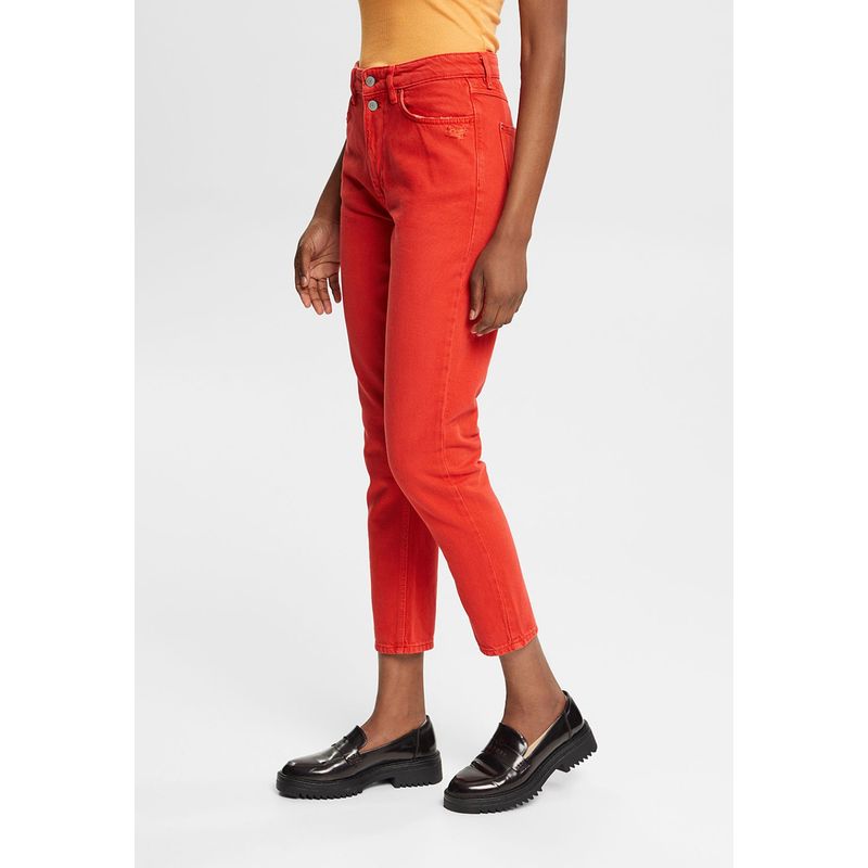 ESPRIT - Jeans Mom Fit Con 5 Bolsillos Y Detalle En Rotos Mujer Esprit ESPRIT