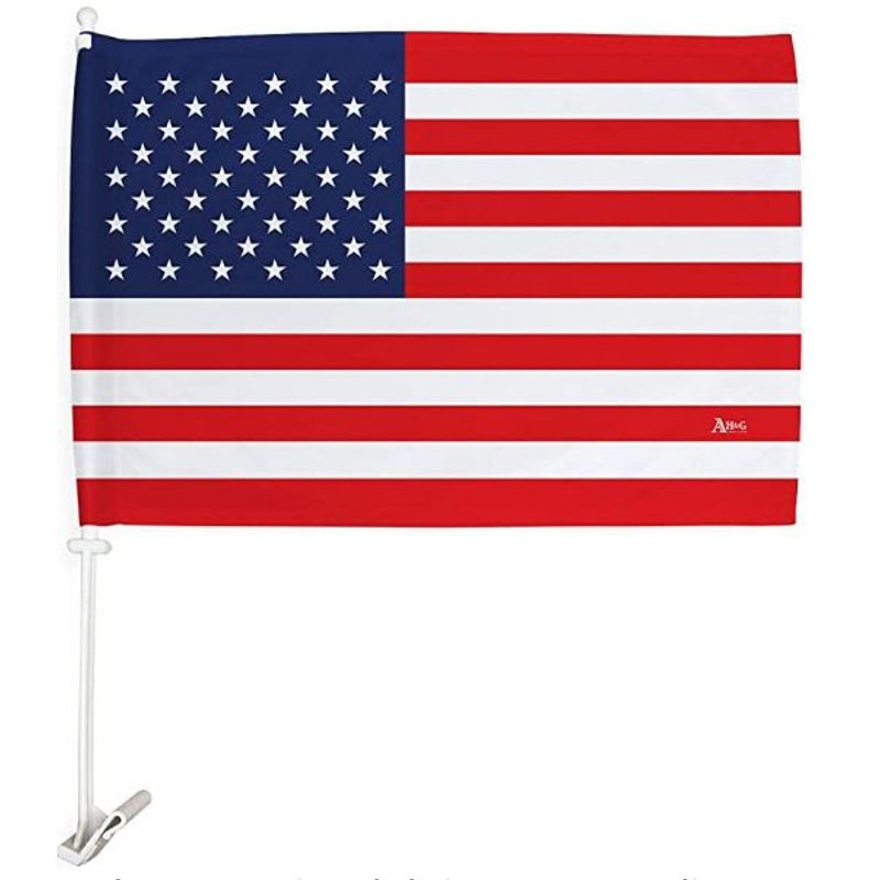 GENERICO - Bandera De Estados Unidos De 45cm X 30cm Con Soporte Plástico
