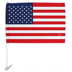 GENERICO - Bandera De Estados Unidos De 45cm X 30cm Con Soporte Plástico