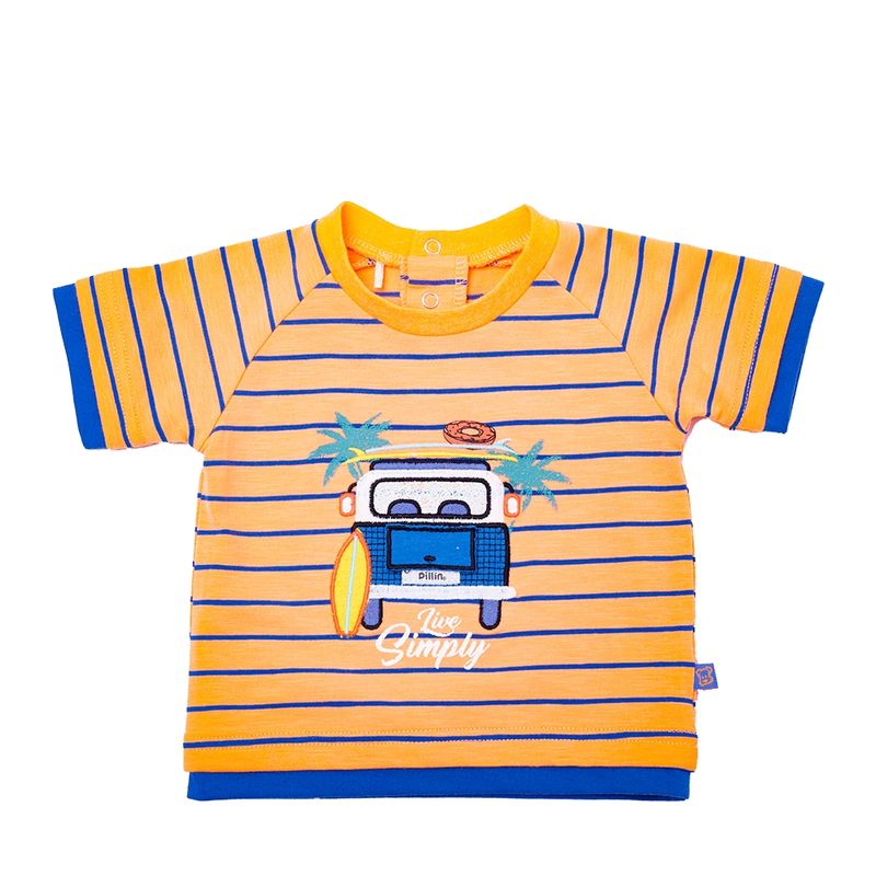 PILLIN - Polera Autolistada Naranja Pillin PILLIN