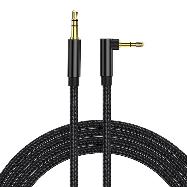 TECMASTER - Cable de Audio Premium 1x1 Acordonado con Conector en 90° 3M